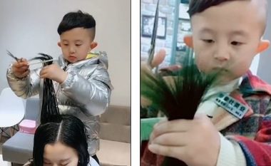 Kinezi 6-vjeçar që me aftësitë e frizerit po i habit të gjithë (Video)