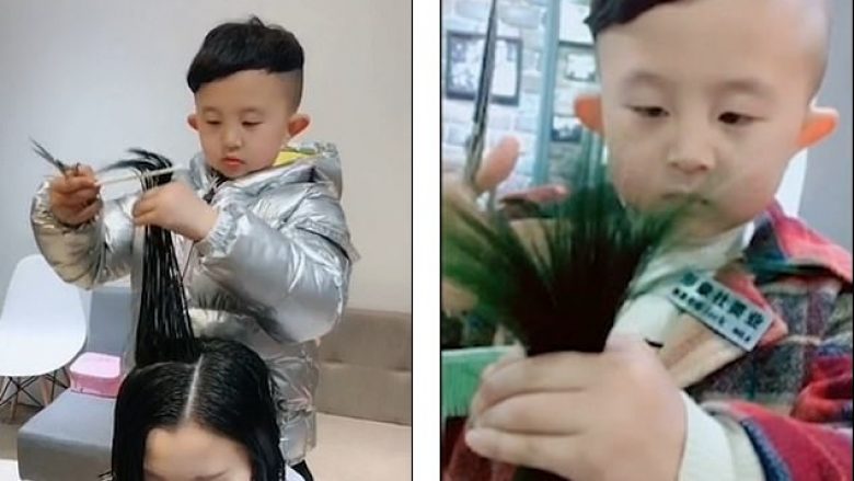 Kinezi 6-vjeçar që me aftësitë e frizerit po i habit të gjithë (Video)