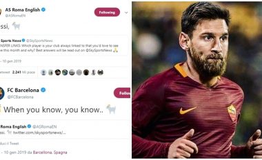 Roma dhe Barcelona replika në ‘Twitter’ – Giallorosët dëshirojnë të nënshkruajnë me Messin në janar