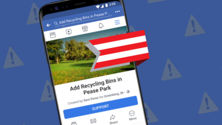 Facebook me funksion të ri për mbështetjen e kauzave