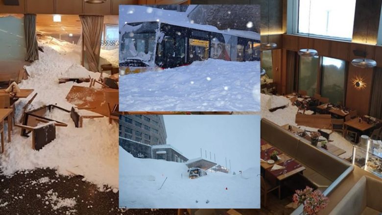 Orteku “shpërthen” brenda restorantit në Zvicër, derisa klientët ishin duke ngrënë – bora “varros” 25 vetura, tre të lënduar (Foto/Video)