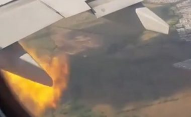 Pasagjeri pa nga dritarja motorin e aeroplanit që ishte përfshirë nga zjarri: Mendoja se gjëra të tilla ndodhin vetëm nëpër filma (Video)