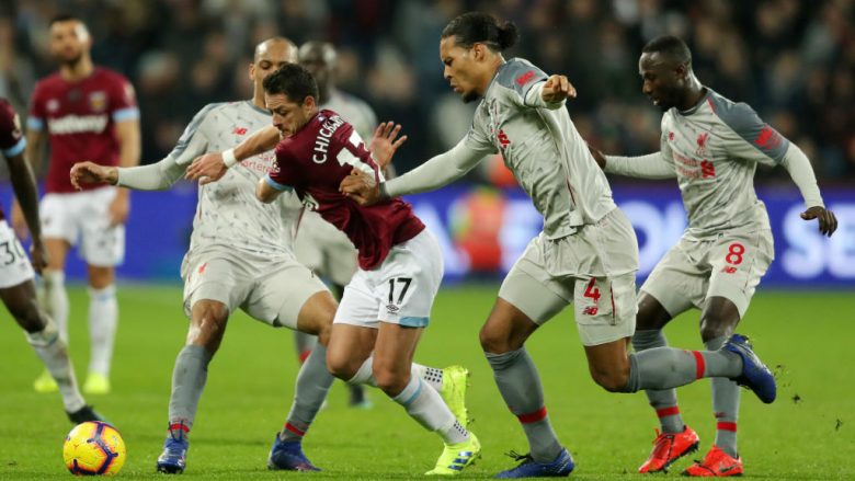 Liverpool përsëri gabon, barazon në udhëtim me West Ham United