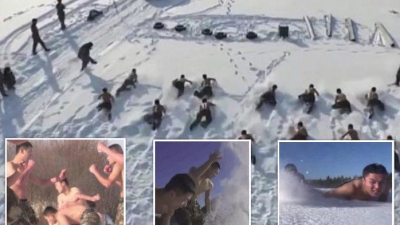 Në minus 30 gradë Celsius dhe gjysmë të zhveshur – shihni se si stërviten ”luftëtarët e dimrit” në Kinë (Video)