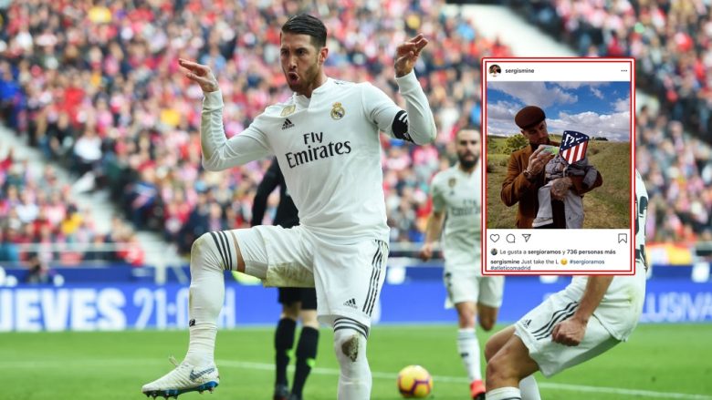 Pasi talli Griezmannin me festimin e golit, Ramos pëlqen një postim tallës në Instagram për Atleticon
