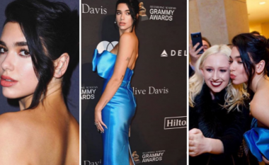 Elegante dhe e thjeshtë në të kaltër – Dua Lipa mahnitëse në para-festën e Grammy