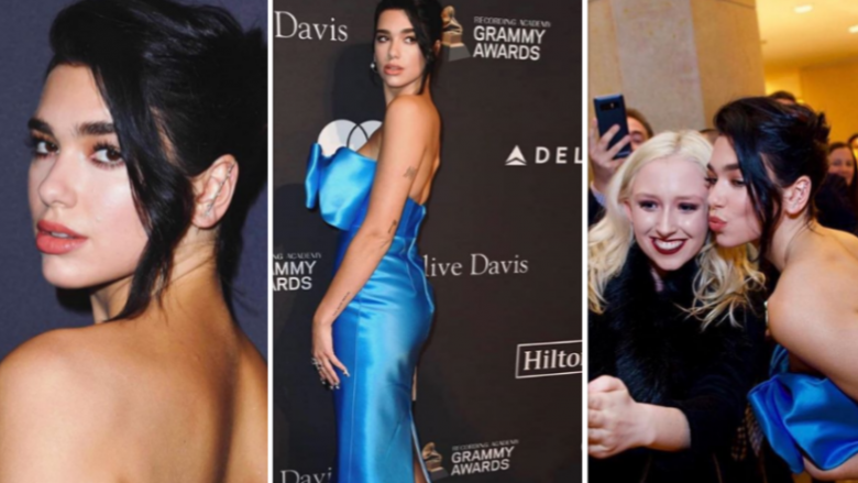 Elegante dhe e thjeshtë në të kaltër – Dua Lipa mahnitëse në para-festën e Grammy