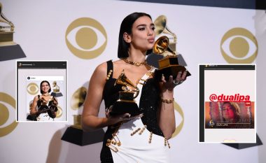Dua Lipa fiton dy çmime në “Grammy Awards”, artistët i gëzohen suksesit të shqiptares