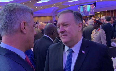 Thaçi takohet me Pompeon, thotë se SHBA e përkrahë marrëveshjen finale Kosovë-Serbi