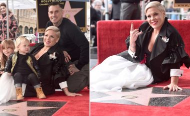 Pink gëzon tashmë yllin e saj në “Walk of Fame”, shijon me bashkëshortin dhe fëmijët momentin e veçantë