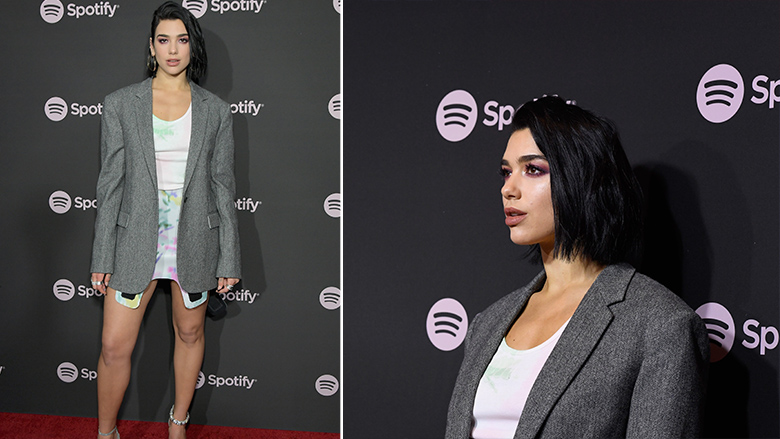 Dua Lipa merr vëmendjen e të gjithëve në para-mbrëmjen e “Grammy”, tërheq vëmendjen me dukjen e saj plot stil