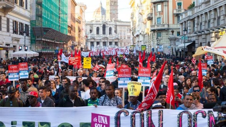 Protestë për vendet e punës në Romë