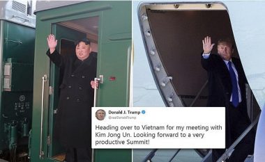 Trump niset me Air Force One për në samitin në Vietnam, derisa Kim Jong Un me trenin që lëvizë me shpejtësi 37 milje në orë (Foto/Video)