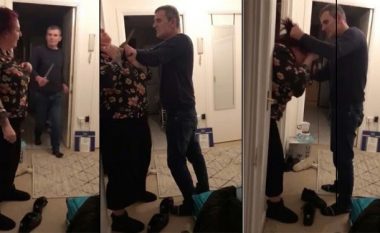 Shqiptari kapet duke kërcënuar gruan me thikë në fyt