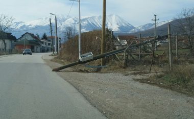 Rrëzohet shtylla elektrike në Vrellë të Istogut