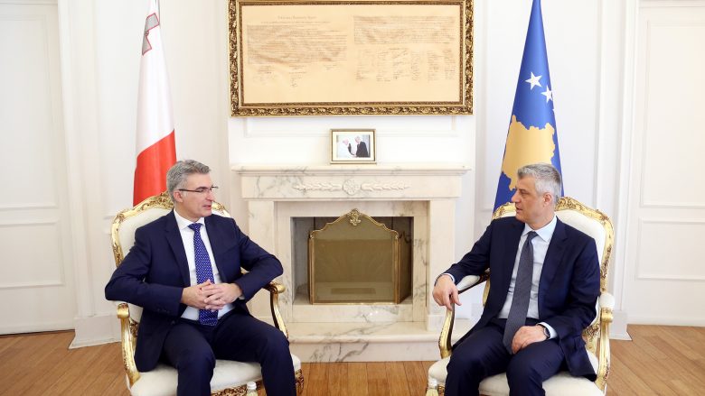 Thaçi takoi kryediplomatin e Maltës, ia përmend aspiratat e Kosovës