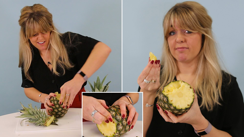 Gabimisht e hamë ananasin: Kjo video tregon se si të kënaqeni me të pa e qëruar