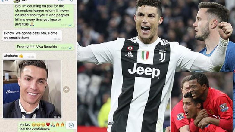 Evra zbardh komunikimin që kishte bërë me Ronaldon para ndeshjes Juve-Atletico