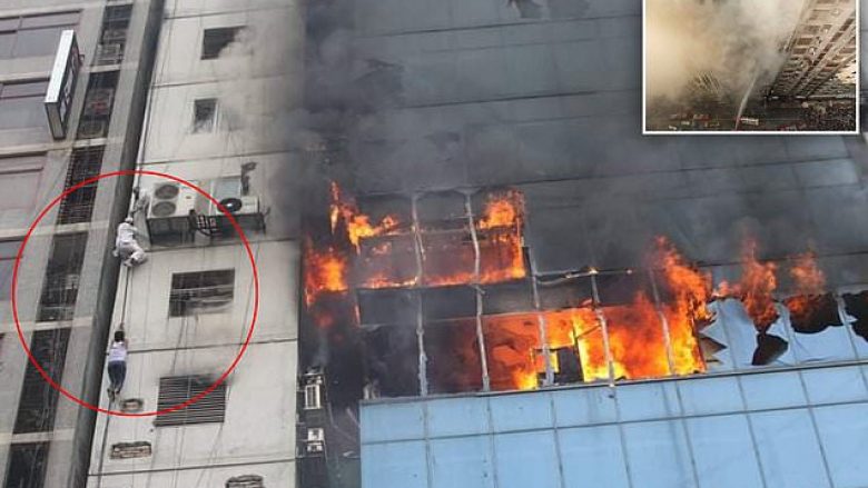 Zjarri i madh kaplon një ndërtesë në Bangladesh, po bëhet çmos që të shpëtohen personat e ngujuar (Foto/Video)