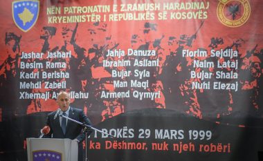 Haradinaj mori pjesë në Akademinë Përkujtimore kushtuar 20 vjetorit të rënies së 14 dëshmorëve në Shishman të Bokës