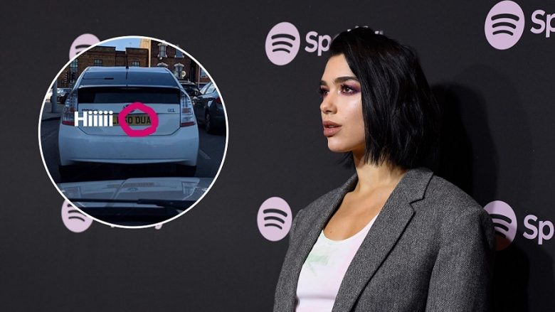 Dua Lipa gjen emrin e saj në targën e një veture në Londër