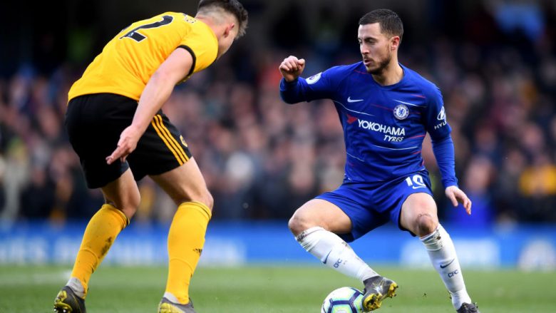 Chelsea shpëton në fund, Hazard siguron një pikë ndaj Wolverhamptonit