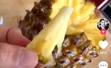 Forma re e prerjes së ananasit i ka befasuar të gjithë, shumë thjeshtë dhe lehtë (Video)