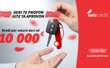 IuteCredit ofron kredi për veturë deri në 10.000 euro në vetëm 30 minuta