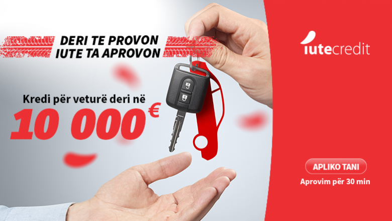 IuteCredit ofron kredi për veturë deri në 10.000 euro në vetëm 30 minuta