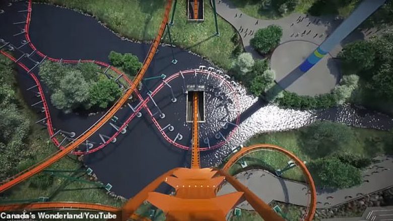 Simulimi i lëshimit në karuselin më të madh në botë, përfshirë pjesën vertikale të gjatë 75 metra (Video)