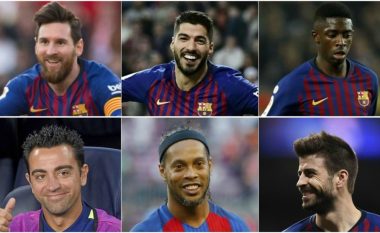 Mbretërit e Bernabeut: Messi, Suarez, Pique, Xavi, Ronaldinho dhe Dembele