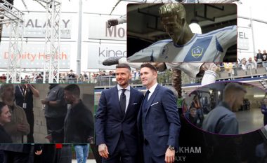 Pakënaqësia dhe reagimi i Beckham kur James Corden ia kishte zbuluar statujën e rrejshme që dukej shumë keq