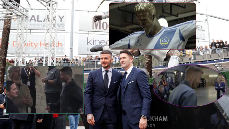 Pakënaqësia dhe reagimi i Beckham kur James Corden ia kishte zbuluar statujën e rrejshme që dukej shumë keq