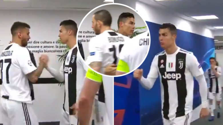 Ronaldo me shpirtin e liderit – motivon bashkëlojtarët një nga një para se të fillojë pjesa e dytë