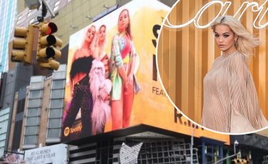 Bashkëpunimi i ri i Rita Orës promovohet në “Times Square”, në New York