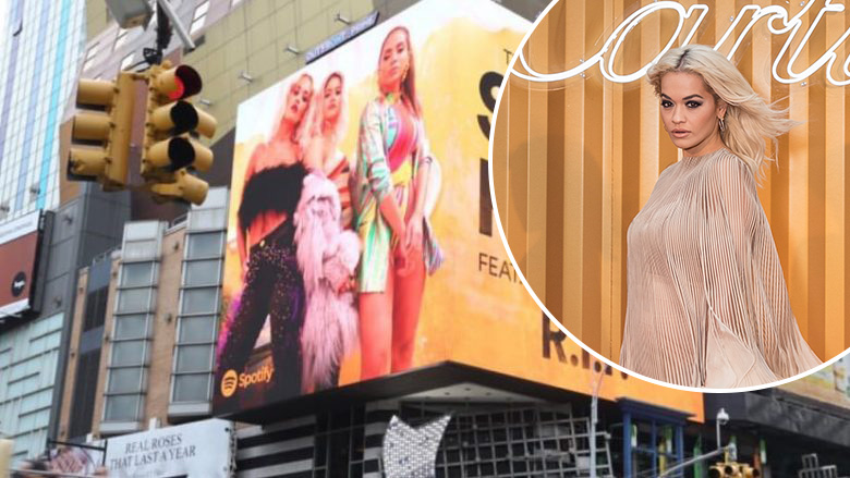 Bashkëpunimi i ri i Rita Orës promovohet në “Times Square”, në New York
