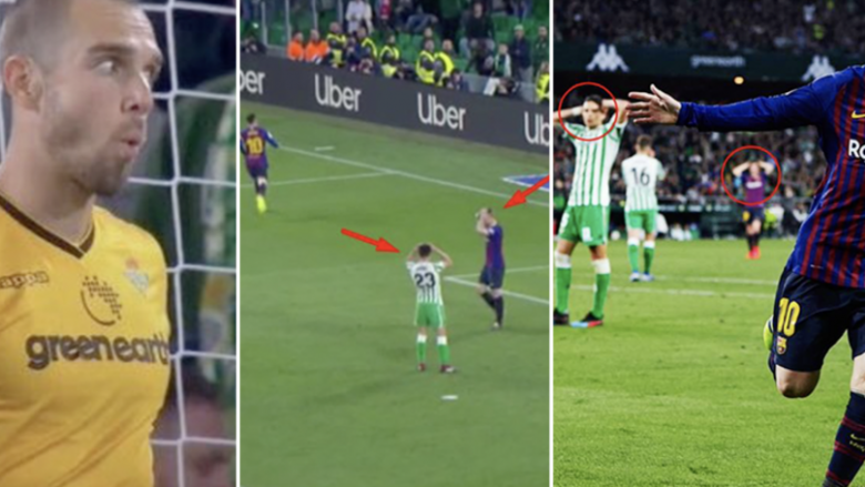 Reagimi i portierit të Real Betis, Pau Lopez, tregon për madhështinë e golit të  tretë të Lionel Messit – jo vetëm ai, por edhe lojtarët e tjerë mbetën gojëhapur