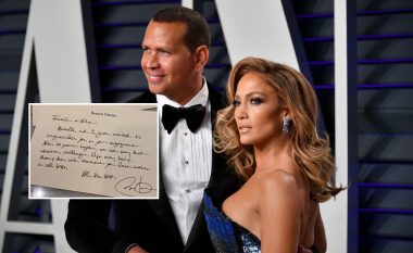 Jennifer Lopez dhe Alex Rodriguez marrin një letër të shkruar me dorë nga Barack Obama duke i uruar ata për fejesën