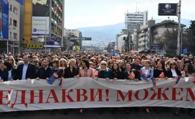 Forumi i grave të LSDM marshon në Shkup për të shënuar ditën ndërkombëtare të gruas