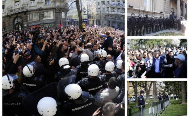Në Beograd protestuesit mblidhen para Presidencës, Vuçiq thotë se nuk do të lejojë kërcënime përmes dhunës (Video)
