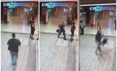 Me thikë gjuetie ther policin australian, kamerat e sigurisë filmojnë gjithçka (Video, +18)