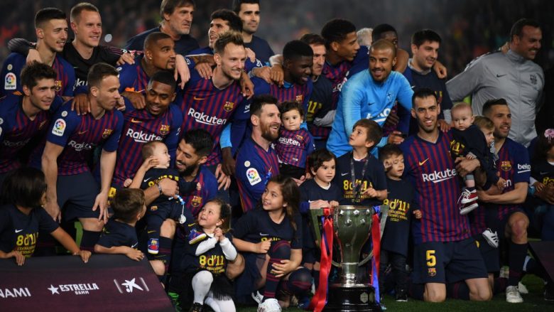 Festa e Barcelonës pas titullit të 26-të në La Liga