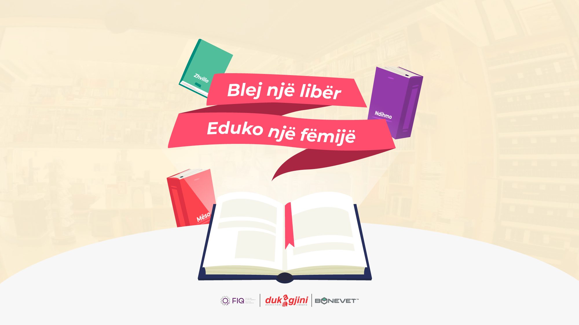 “Dukagjini”, Forumi për Iniciativa Qytetare dhe BONEVET organizojnë kampanjën “Blej një libër, Eduko një fëmijë”
