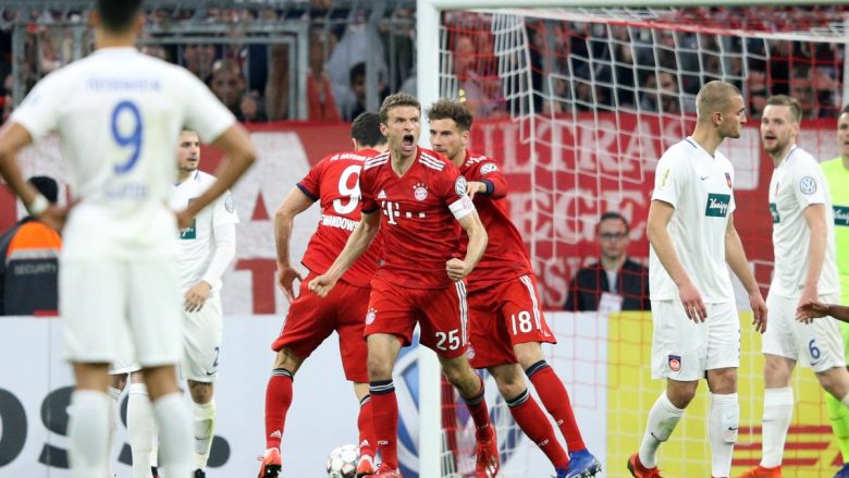 Bayerni arrin të kalojë në gjysmëfinale me shumë vështirësi ndaj Heidenheim