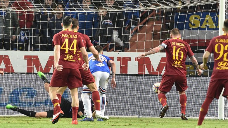 Roma rikthehet te fitorja pas tri xhirosh në Serie A, triumfon në udhëtim te Sampdoria