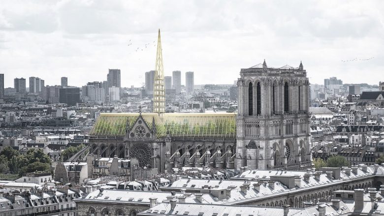 Kulmi i katedrales së Notre Damit të ndërtohet nga xhami, brenda së cilës do kultivoheshin pemë (Foto)
