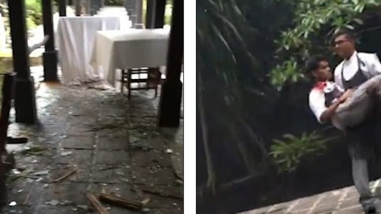 Turistët hyjnë në hotelin në Shri Lankë, pak minuta pas sulmit me bomba – përballen me viktima të mbuluar me gjak (Video)