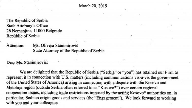 Qeveria e Serbisë angazhon një kompani në Amerikë për të lobuar rreth Kosovës, edhe për taksën