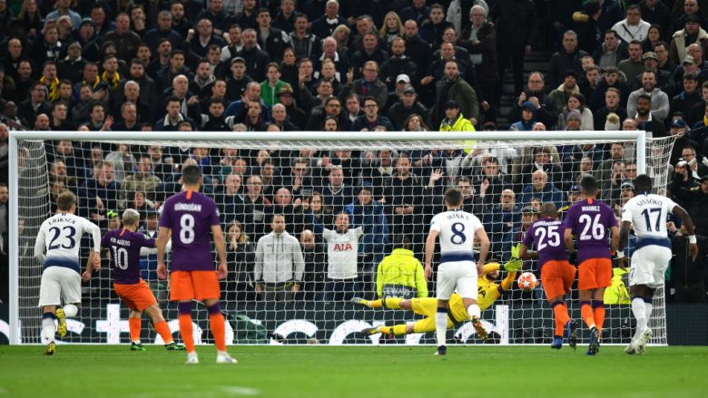 Pjesa e parë: City humb një penallti ndaj Tottenhamit