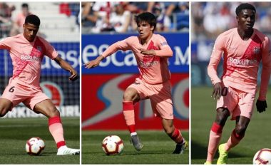 E ardhmja është e tyre, momentet më të mira të tre talentëve që debutuan për Barçën në La Liga ndaj Huescas